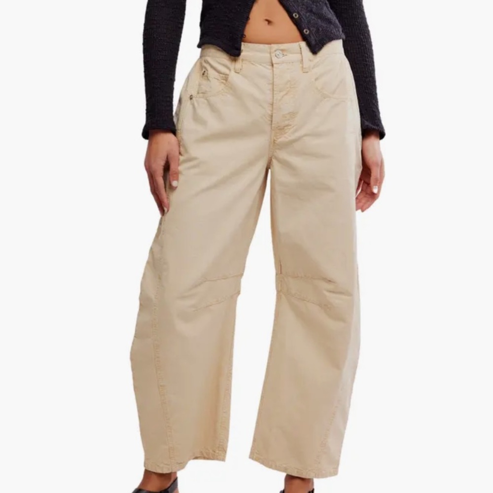 Free people Good Luck Barrel Leg Pants bleached out, SIZE 31 - Picture 5 of 11